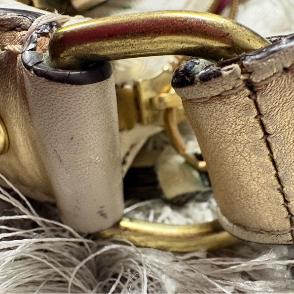 Coach White Plaid Crossbody Shoulder Bag with Multicolor Stripes - Picture 10 of 16